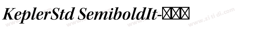 KeplerStd SemiboldIt字体转换